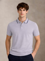 ADRO Solid Men Polo Neck Purple T-Shirt