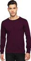 ADRO Solid Men Round Neck Maroon T-Shirt