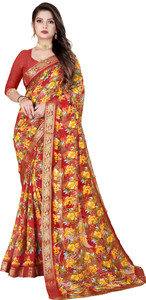 adroit management printed bollywood georgette saree multicolor