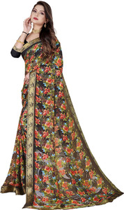adroit management printed bollywood georgette saree