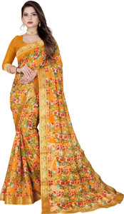 adroit management printed bollywood georgette art silk saree