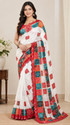 Adroit Management Floral Print, Geometric Print Daily Wear Georgette, Art Silk Saree