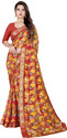 Adroit Management Printed Bollywood Georgette Saree (Multicolor)