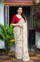 Adroit Management Printed Bollywood Chiffon Saree