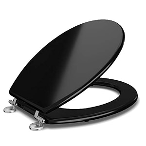 adshank toilet seat cover  black effectfinsh  non soft close type  model  ai 2016e 014 pbn  suitable for conventionalregular ewc toilet pot