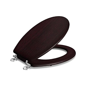 toilet seat cover - mohagany - with non soft close hinges - cascade design - model  ai 330016c 011 pbn - with complete factory fitted hinges