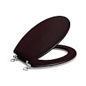 Toilet Seat Cover - Mohagany - with Non Soft Close Hinges - CASCADE design - Model : AI 330016C 011 PBn - with complete factory fitted Hinges.