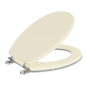 ai 2016-00-pbn regular conventional oval design wooden commodetoilet seat cover off-white finish