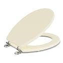 AI 2016-00-PBn Regular Conventional Oval Design Wooden Commode/Toilet Seat Cover (Off-White Finish)