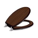 Toilet Seat Cover | Walnut effect/Finsh | Non Soft Close type | Model : AI 2016E 026 PBn | Suitable for Conventional/Regular EWC Toilet pot.