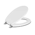 Toilet Seat Cover - White - with Non Soft Close Hinges - CASCADE design - Model : AI 330016C 00 PBn - with complete factory fitted Hinges.