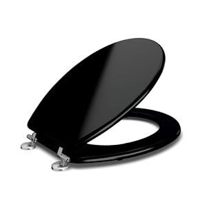 toilet seat cover  wooden  black finish  with non soft close hinges  model  ai 2001c 014 pbn  suitable for cascade design toilet potcommode