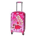 ADSON Kid's Alloy Steel, PC, Aluminium, ABS 360 Rotating Wheels Non-Breakable Princess 20 Inch Trolley Suitcase Luggage with 4 Wheel (Pink)