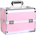 Adson Professional Beauty Makeup Cosmetic Vanity Case/Box (Light Pink)