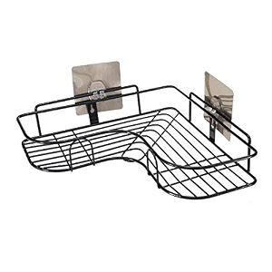 updated design self adhesive hanging shower caddy rack for bathroom no-59-hair dryer rack multicolour