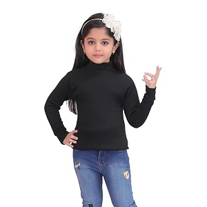 baby boys and girls wollen warm high neck full sleeves t-shirtinner sweaters for winter maroon-22