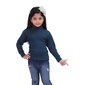baby boys and girls wollen warm high neck full sleeves t-shirtinner sweaters for winter maroon-22