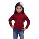 Baby Boys and Girls Wollen Warm High Neck Full Sleeves T-Shirt|Inner Sweaters for Winter (Maroon-22)