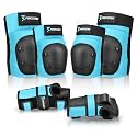 Adult&Kids Knee Pads Elbow Pads Wrist Guards 6 in 1 Protective Gear Set