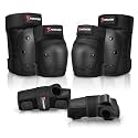 Adult&Kids Knee Pads Elbow Pads Wrist Guards 6 in 1 Protective Gear Set