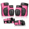 Adult&Kids Knee Pads Elbow Pads Wrist Guards 6 in 1 Protective Gear Set