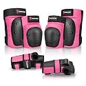 Adult&amp;Kids Knee Pads Elbow Pads Wrist Guards 6 in 1 Protective Gear Set