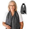Adult Bibs for Women & Men, Reversible Black-White Dining Scarf