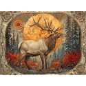 Adult Jigsaw Puzzle 1000 Piece Bull Elk Forest