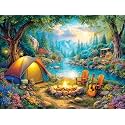 Adult Jigsaw Puzzle 1000 Piece Camping Scene