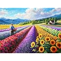 Adult Jigsaw Puzzle 1000 Piece Mountain Flower Farm