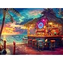 Adult Jigsaw Puzzle Beach Bar at Sunset 1000