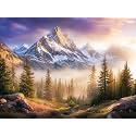 Adult Jigsaw Puzzle Foggy Mountain 1000 Piece