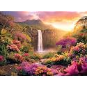 Adult Jigsaw Puzzle Hawaiian Waterfall 1000 Piece