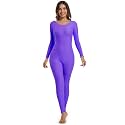 Adult Long Sleeve Plus Size Unitard for Women One Piece Dance Bodysuits 1201