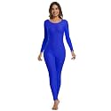 Adult Long Sleeve Plus Size Unitard for Women One Piece Dance Bodysuits 1201