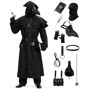 Adult Plague Doctor Costume Set for Men