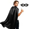 Adult Superhero Cape and Mask for Man and Woman - Halloween Vampire Capes Superhero Party Capes