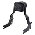 Advanblack RIFT Detachable Passenger Backrest Passenger Cushion Compatible with '14-'26 Harley Touring & M8 Softail Low Rider S ST (Black Stitching)