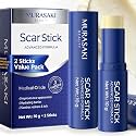 Advanced 100% Silicone Scar Stick - Scar SkinCare Stick 10g x 2 Sticks for Surgical Scars, C-Section, Burns, Stretch Marks & Acne Marks with Silicone, Vitamin E & Botanical Oils
