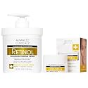 Advanced Clinicals Advanced Firming Retinol Body Lotion + Retinol Eye Cream Face Moisturizer With Peptides Anti Aging 2pc Skincare Set For Women &amp; Men, Fragrance Free, 2pc Set
