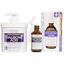 Advanced Clinicals Hyaluronic Acid Moisturizer Body Cream + Hyaluronic Acid Serum 2PC Skin Care Set | Face Serum &amp; Body Lotion Help Diminish Appearance Of Wrinkles, Fine Lines, &amp; Dry Skin, 2PC Bundle