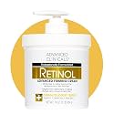 Advanced Clinicals Retinol Body Lotion &amp; Face Moisturizer | Visible Anti Aging Skin Care Retinol Body Cream For Women &amp; Men Targets Look Of Fine Lines, Wrinkles, &amp; Crepe Looking Dry Skin, 16 Ounce