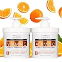 Advanced Clinicals Vitamin C Cream Visibly Brightening Body Lotion | Vitamin C Moisturizer Skin Care Body Cream For Women &amp; Men Helps Visibly Improve Look Of Dark Spots &amp; Uneven Skin Tone, 2-Pack