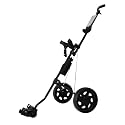 Advanced Foldable Golf Push Pull Trolley Cart - Multi-Function Panel, Removable Wheels, Large Capacity - Perfect for Golfers - Golf Bag Holder and Water Bottle Cages Includ