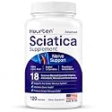 Advanced Sciatic Nerve Support Relief: Alpha Lipoic Acid - 18 in 1 Sciatica Supplements - Vitamin B Complex - Made in USA (120 Capsules)