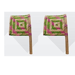 bamboo handicraft handmade natural fan pankha bena for natural cool air organic - pack of 2