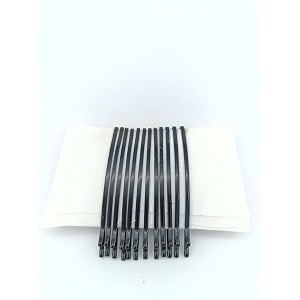 strong simple hairpins black alloy hair clip bobby pin hair accessories headwear ball tip bob pins for women - large pack of 12