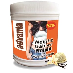 advanta women weight amp mass gainer protein powder  500 g vanilla