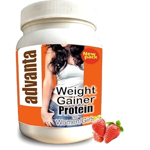 advanta women weight amp mass gainer protein powder  1 kg strawberry