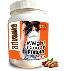 advanta women weight amp mass gainer protein powder  1kg kesar badam